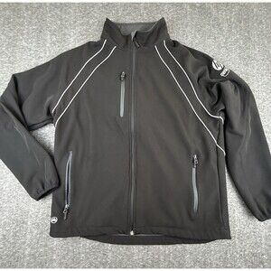 Microsoft Stormtech Performance Jacket Mens Sz L Black Zip Up Softshell Staff